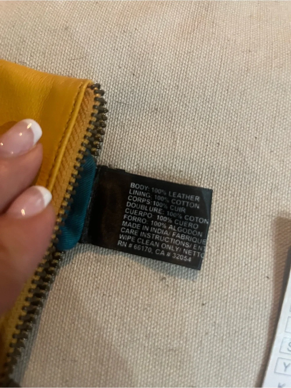 Anthropologie Monogram “K” Leather Coin Pouch Keychain Tassel Mustard Yellow NWT